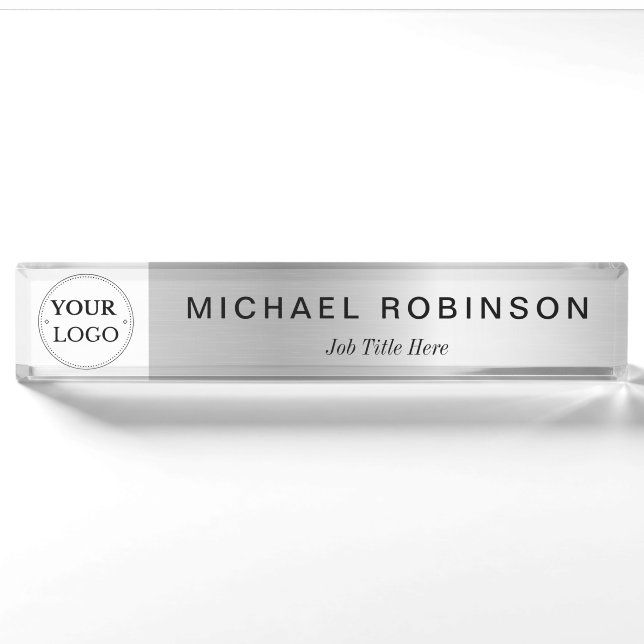 Custom Logo Executive Professional Nameplate (Front)