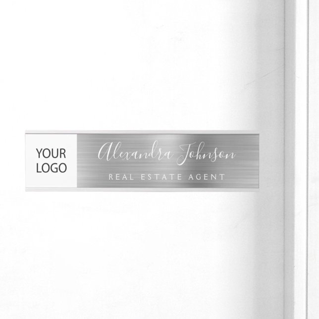 Custom Logo Executive Silver Professional Door Sign (Creator Uploaded)