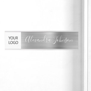 Custom Logo Executive Silver Professional Door Sign