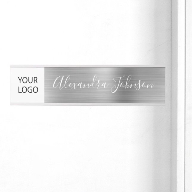 Custom Logo Executive Silver Professional Door Sign (Creator Uploaded)