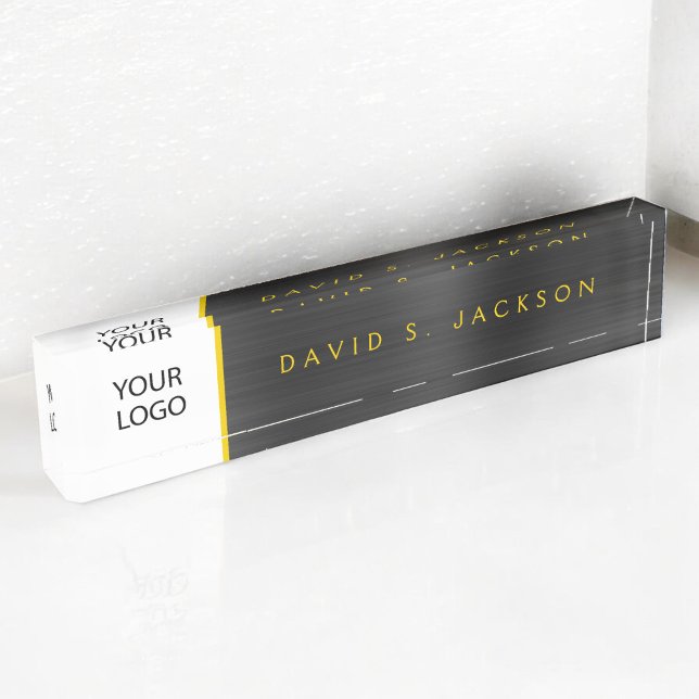 Custom Logo Gold Luxury Professional Executive Nameplate (Creator Uploaded)