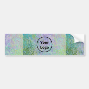 Custom logo green and purple marble bumper sticker