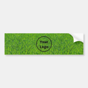 Custom logo green grass bumper sticker