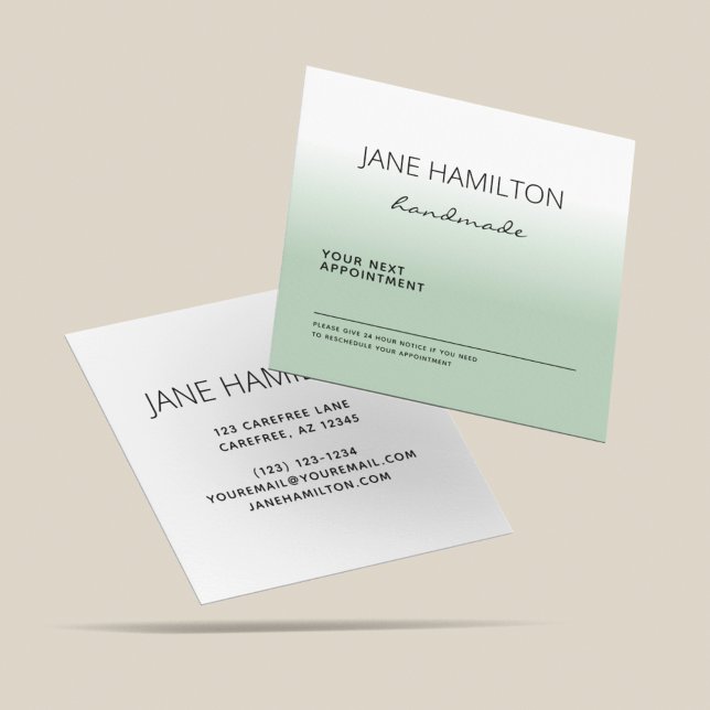 Custom Logo Green Professional Appointment Card (Creator Uploaded)