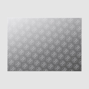 Custom logo grey gradient business packaging tissue paper