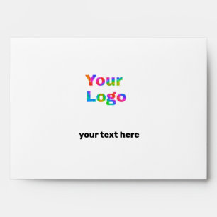 custom logo here add your website add your text en envelope