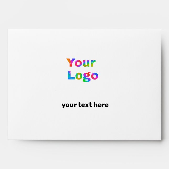 custom logo here add your website add your text en envelope (Front)