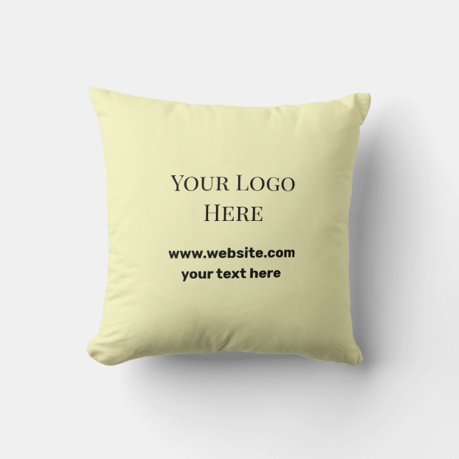 custom logo here add your website add your text  t cushion (Front)