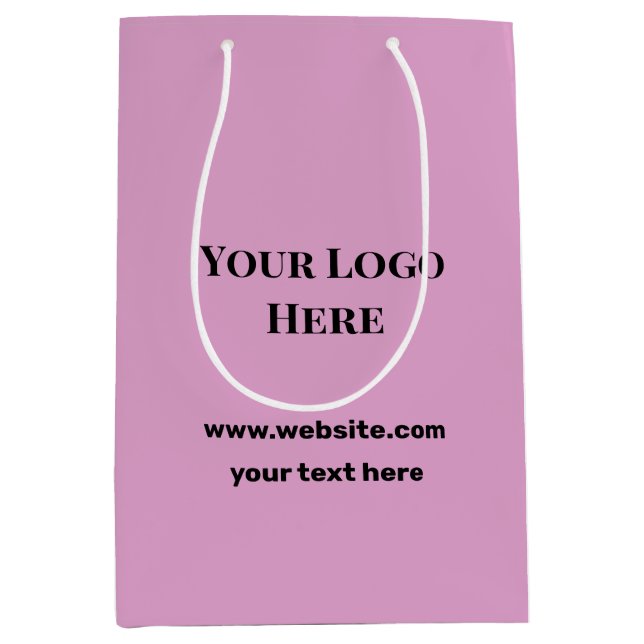 custom logo here add your website thank you  large medium gift bag (Front)