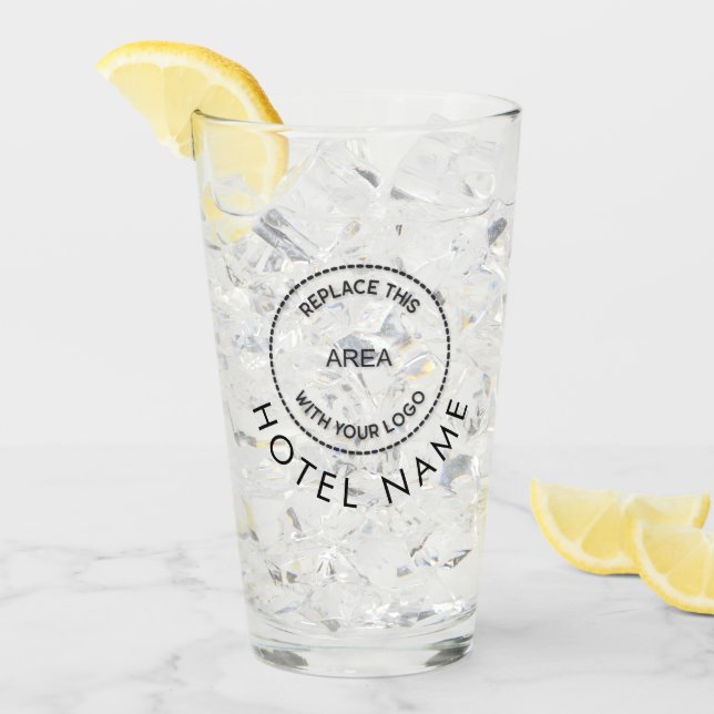 Custom Logo Hotel Name Any Colour Text Glass (Front Ice)