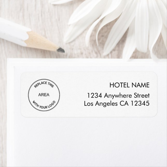 Custom Logo Hotel Return Name Address Label (Insitu)