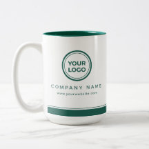 Custom Logo Hunter Green Two-Tone Company Coffee