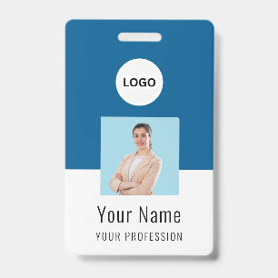 Custom Logo ID Card Personalised Photo & Text Ba Badge