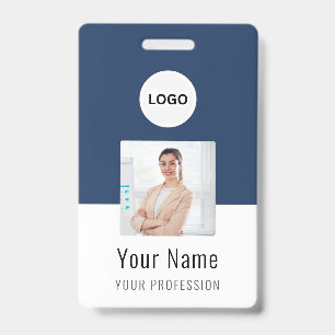 Custom Logo ID Card   Personalised Photo & Text Badge