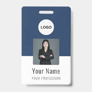 Custom Logo ID Card   Personalized Photo & Text Badge