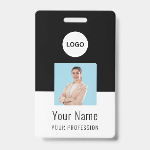Custom Logo ID Card   Personalized Photo & Text Badge