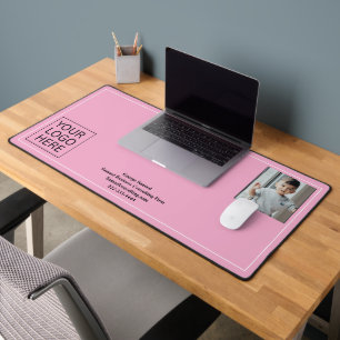 Custom Logo Image Text Business Company Desk Mat