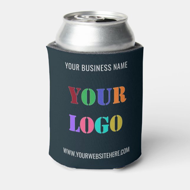 Custom Logo Info Promotional Branded Can Cooler (Can Back)