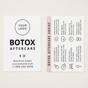 Custom Logo Injection Aftercare Instruction Card