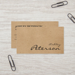 custom logo kraft paper business card