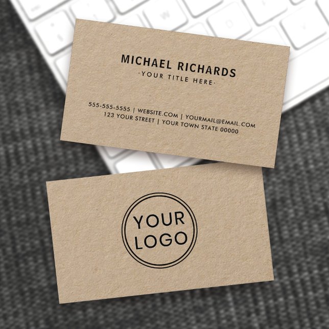 Custom logo Kraft paper business cards (Professional Kraft paper business cards with your custom logo)