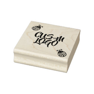 Custom Logo Ladybug Rubber Stamp