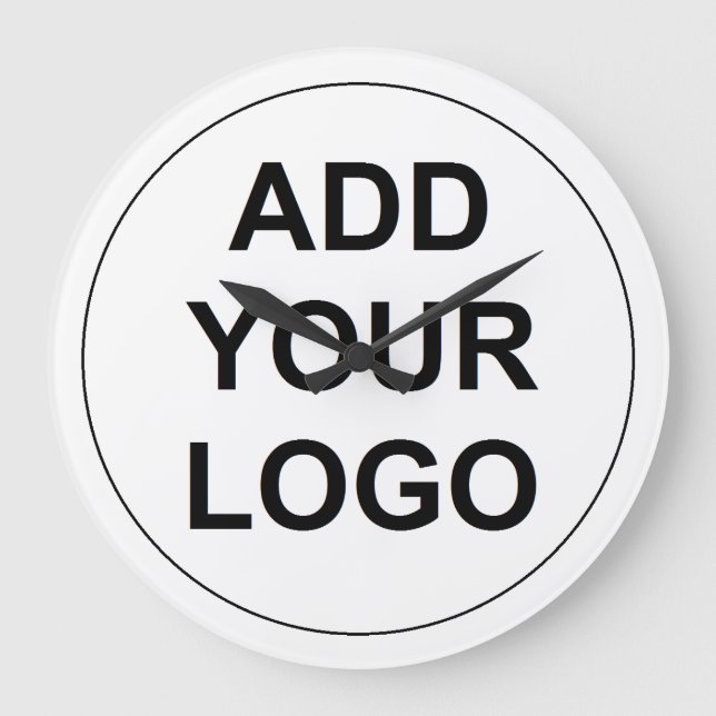 Custom Logo Large Clock (Front)