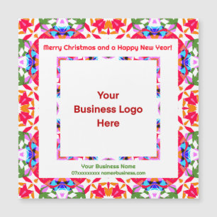 Custom Logo Magnetic Happy Christmas Business Card