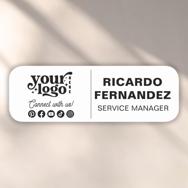 Custom Logo Magnetic or Pin Name Badge for Employe (Creator Uploaded)