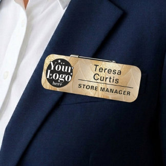 Custom Logo Magnetic / Safety Pin Employee Name  Tag