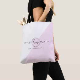 Custom Logo Makeup Artist Beauty Salon Business Tote Bag