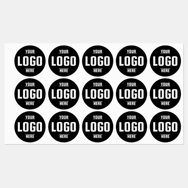 Custom Logo Medium Circle Waterproof Vinyl Labels (Sheet)