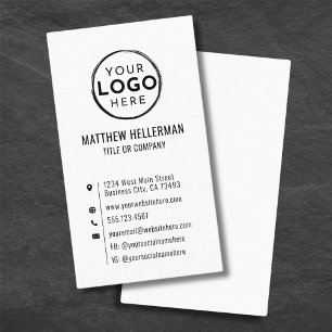 Custom Logo Minimal Modern Vertical Business Card