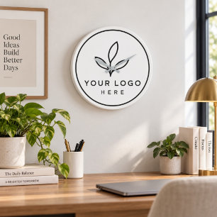 Custom Logo Minimalist Business Large Clock