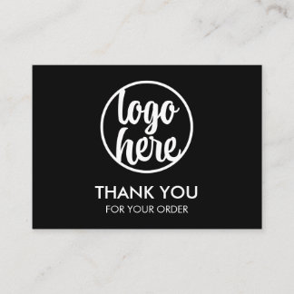 Custom Logo Minimalist Business Thank You Card