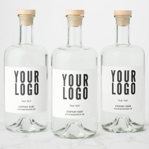 Custom Logo Minimalist Liquor Bottle Label