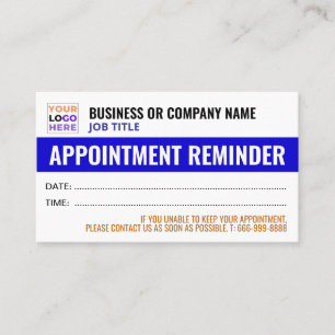 Custom Logo   Modern Appointment Reminder Cards