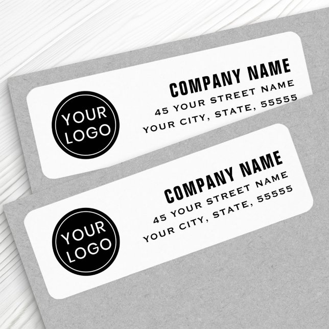 Custom logo modern business return address label (Creator Uploaded)