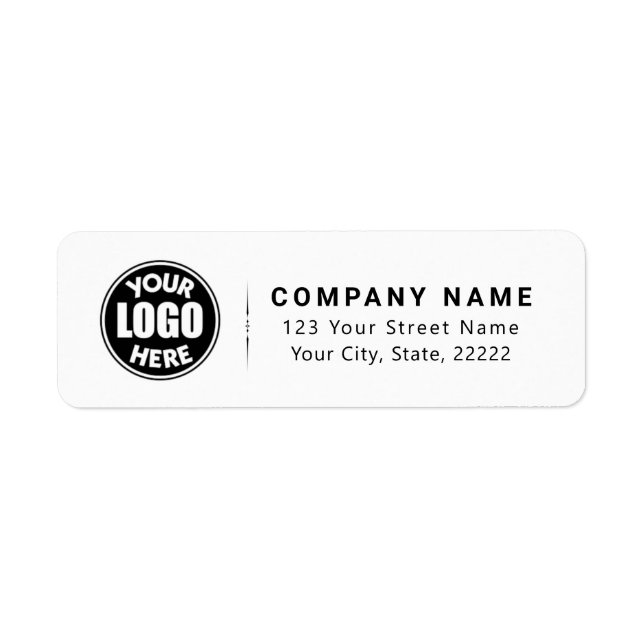 Custom logo modern business return address label (Front)