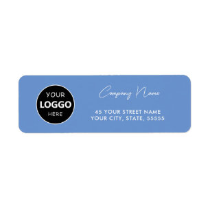 Custom logo modern business return address label