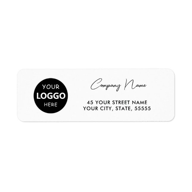 Custom logo modern business return address label (Front)