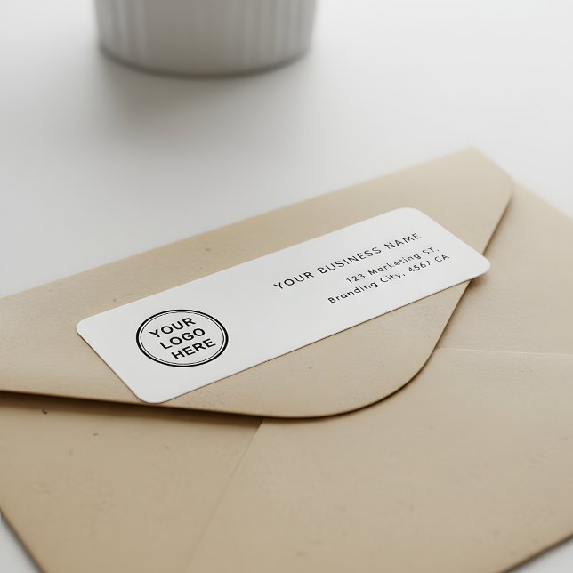 Custom Logo Modern Company Return Address Label (Creator Uploaded)