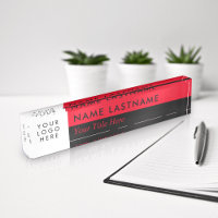 Custom Logo Modern Duo Colour Half Red Black