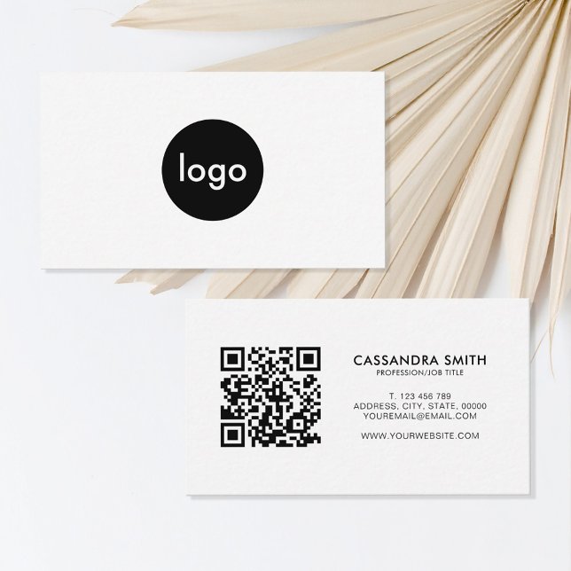 Custom Logo Modern Minimalist Business Card (Creator Uploaded)