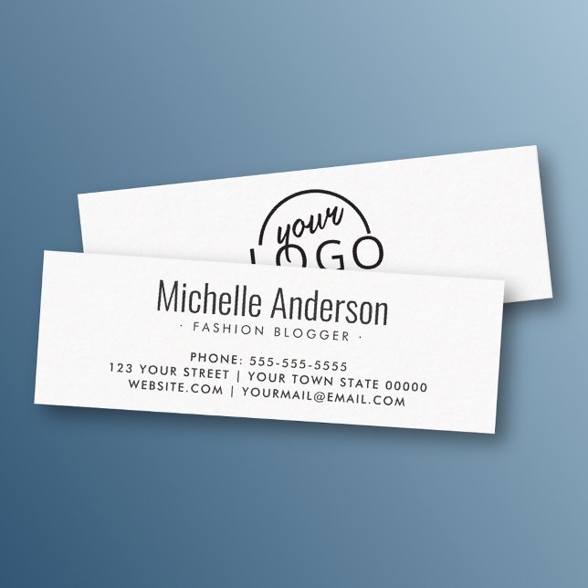Custom logo modern minimalist mini business card (Creator Uploaded)