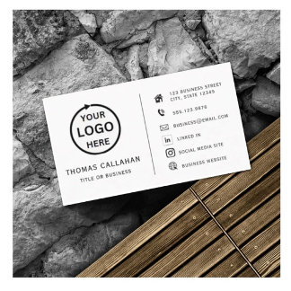 Custom logo modern minimalist social business card