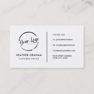 Custom logo modern minimalist social media business card