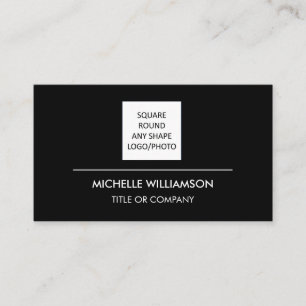 Custom Logo Modern Minimalist Social Media Icons Business Card