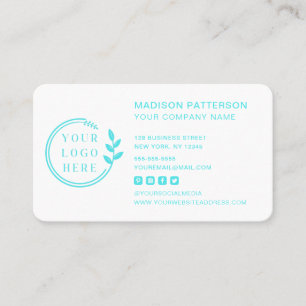 Custom Logo Modern Minimalist Social Media Icons Business Card