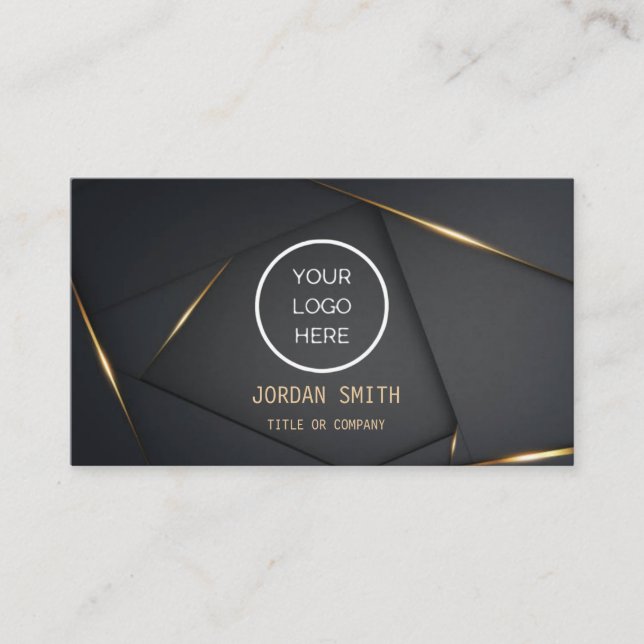 Custom Logo Modern Minimalist Social Media icons Business Card (Front)